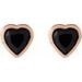 Heart Bezel-Set Stud Earrings