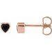 Heart Bezel-Set Stud Earrings