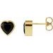 Heart Bezel-Set Stud Earrings