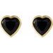 Heart Bezel-Set Stud Earrings
