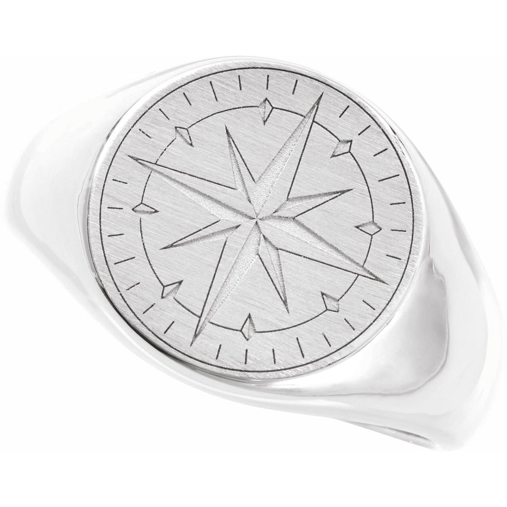 Compass Signet Ring