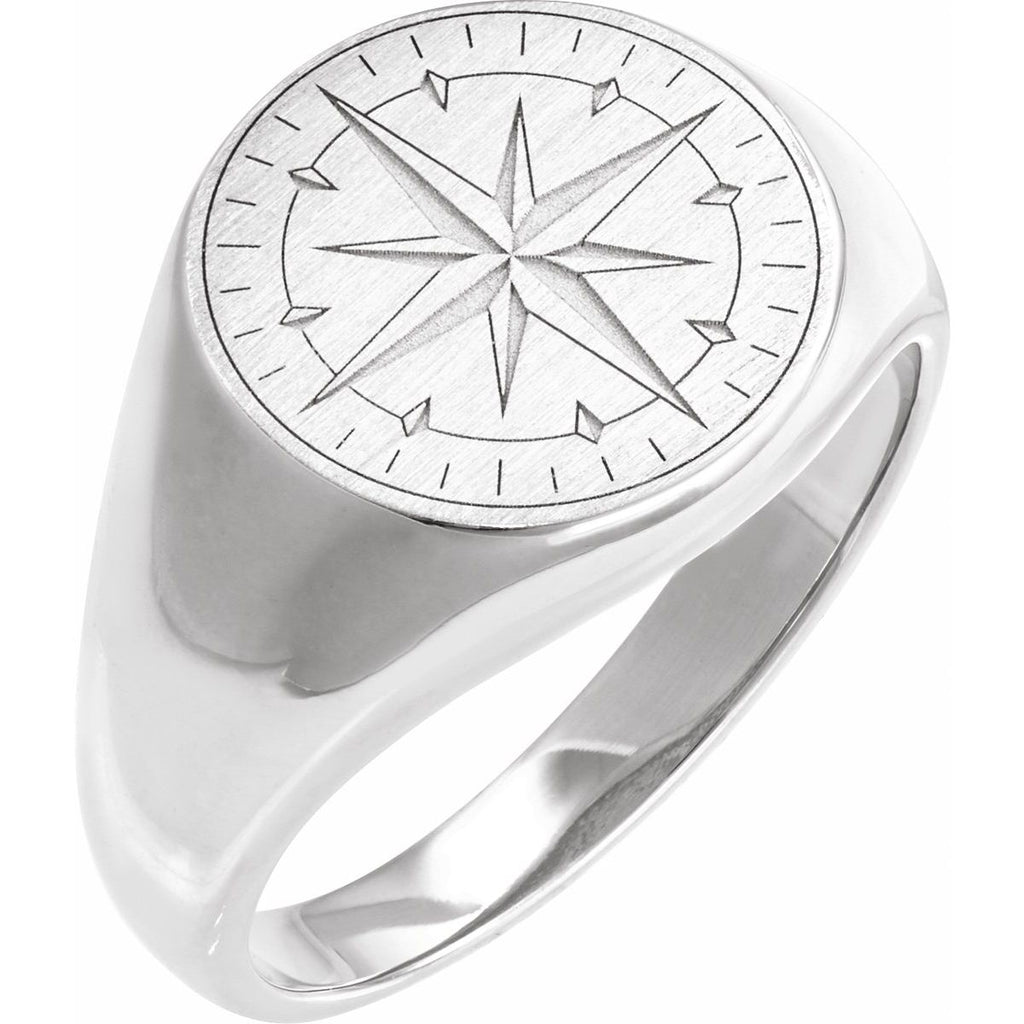 Compass Signet Ring