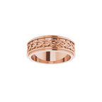 Double Stepped-Edge Sculptural Flat Band