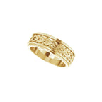 Double Stepped-Edge Sculptural Flat Band