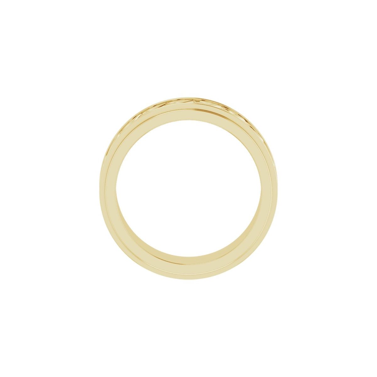 Double Stepped-Edge Sculptural Flat Band