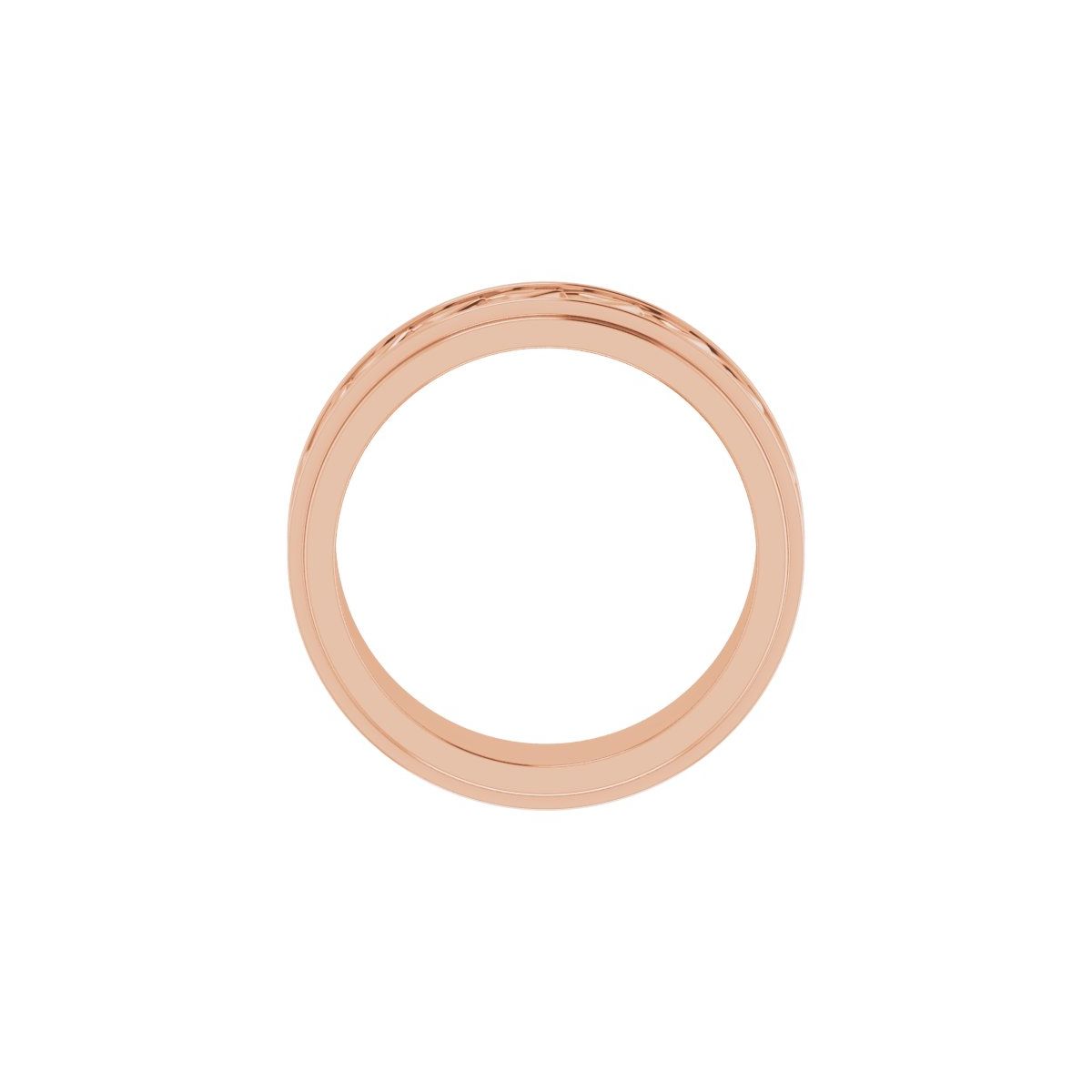 Double Stepped-Edge Sculptural Flat Band