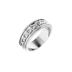 Double Stepped-Edge Sculptural Flat Band