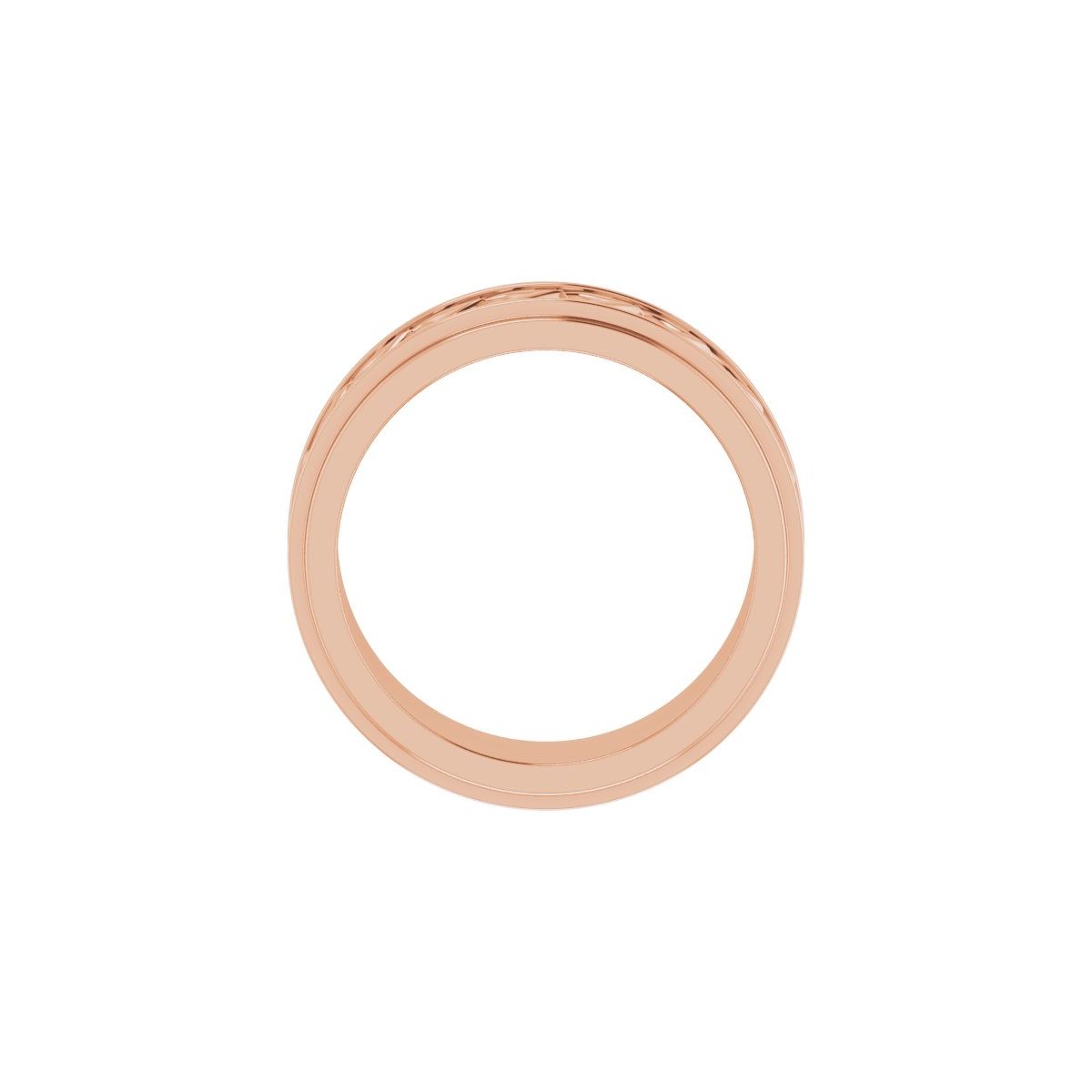 Double Stepped-Edge Sculptural Flat Band