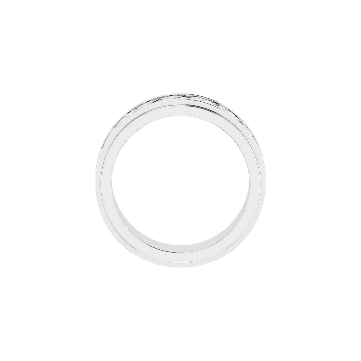 Double Stepped-Edge Sculptural Flat Band
