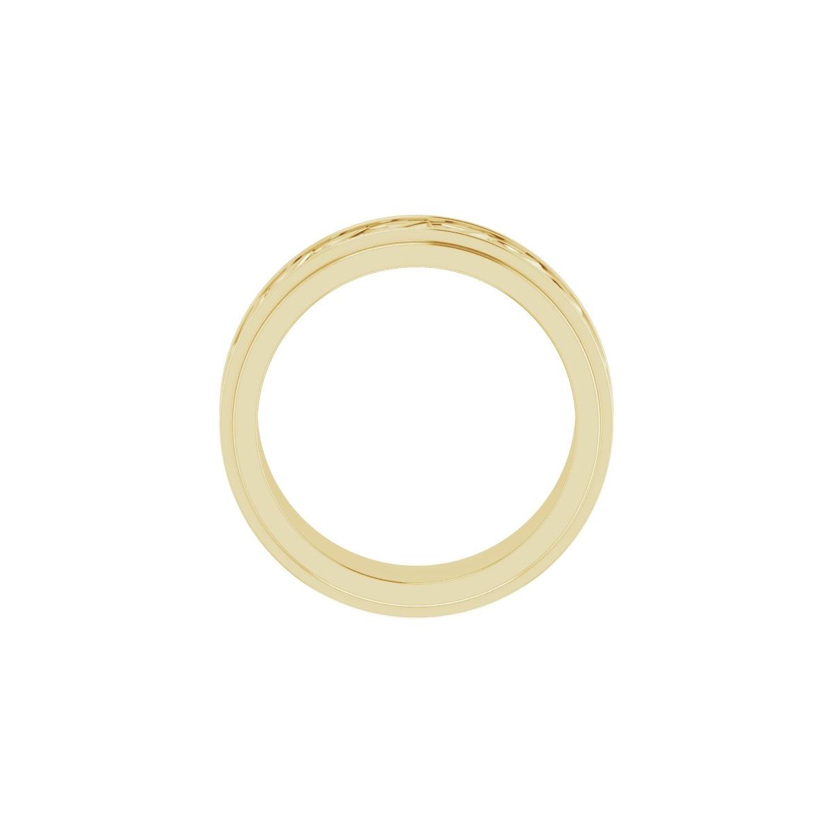 Double Stepped-Edge Sculptural Flat Band