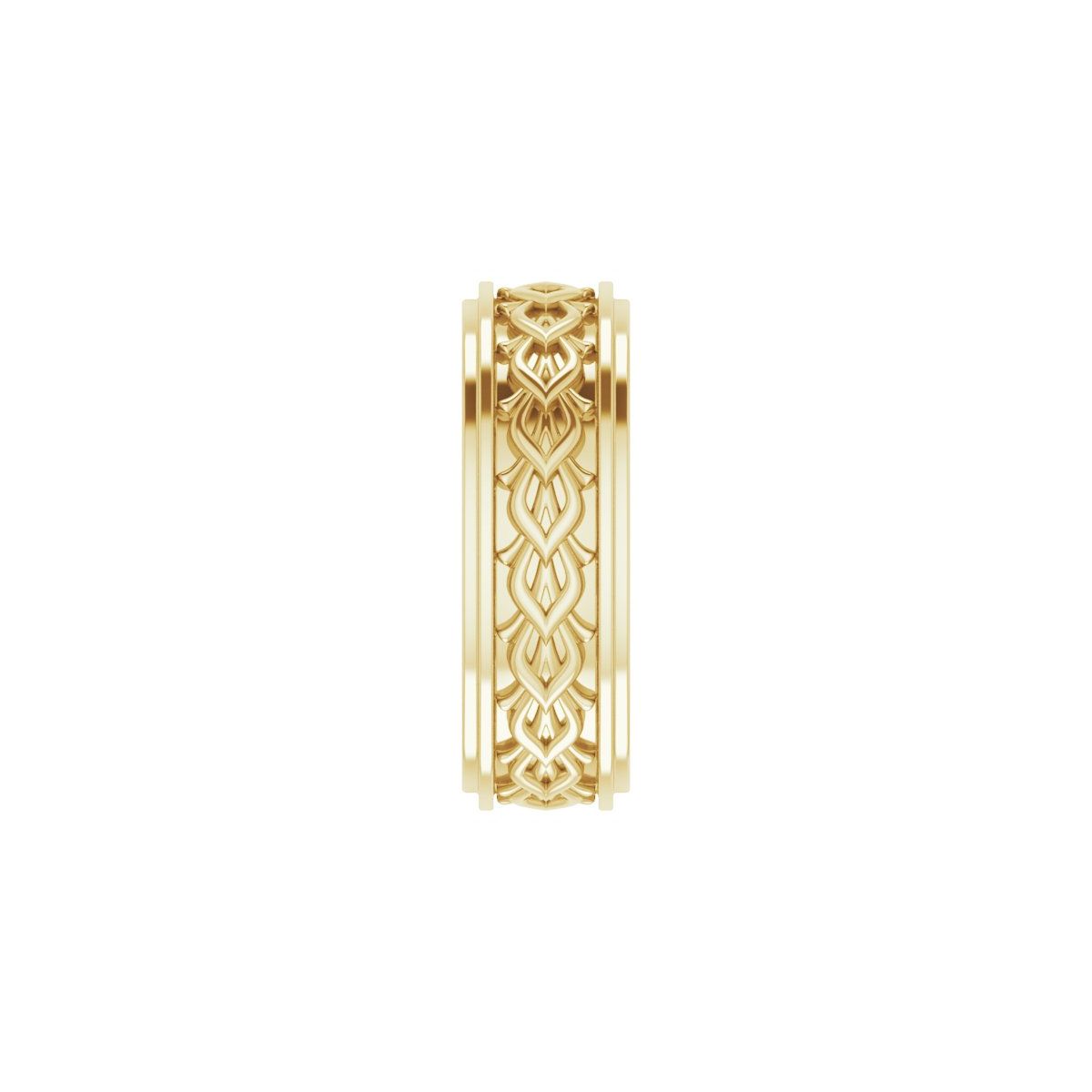Double Stepped-Edge Sculptural Flat Band