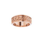 Double Stepped-Edge Sculptural Flat Band