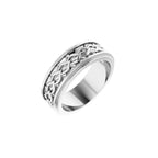 Double Stepped-Edge Sculptural Flat Band
