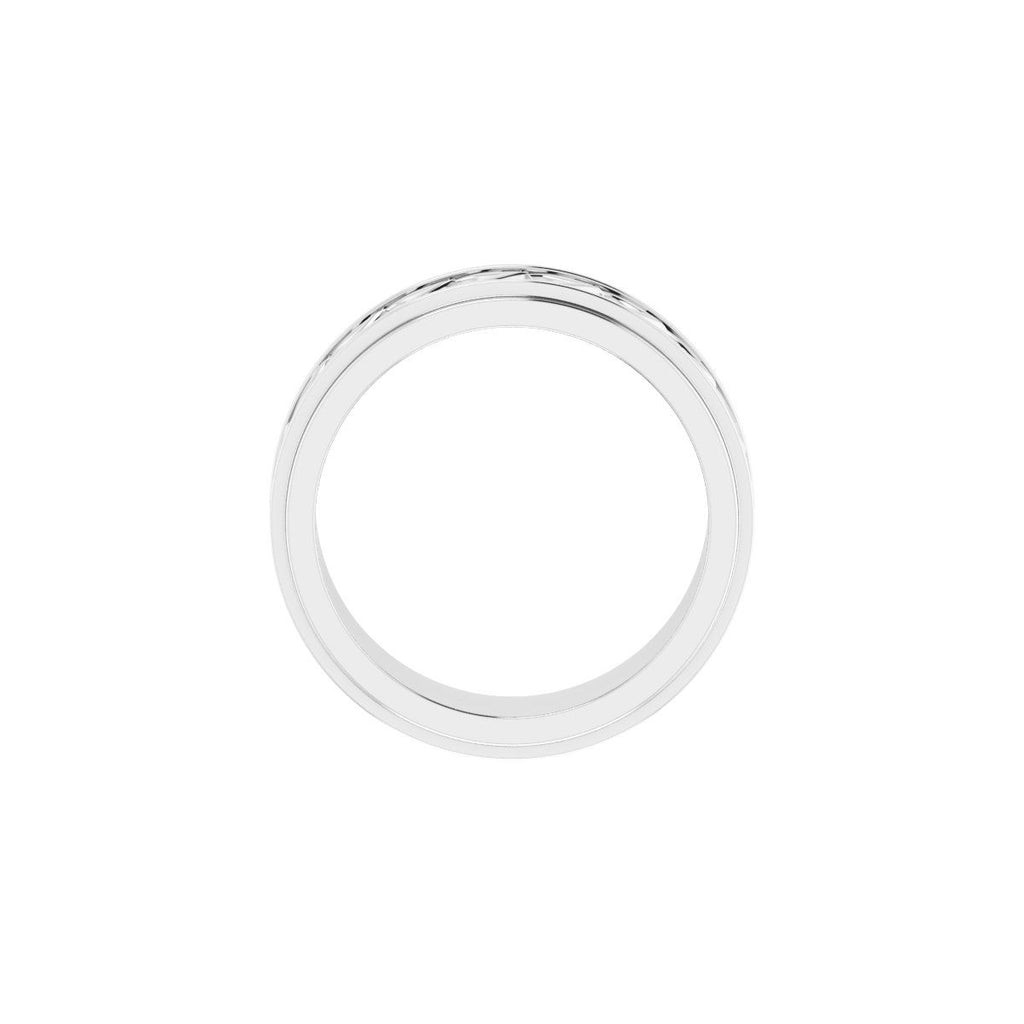Double Stepped-Edge Sculptural Flat Band