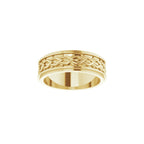 Double Stepped-Edge Sculptural Flat Band