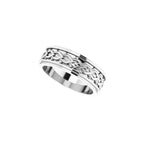 Double Stepped-Edge Sculptural Flat Band