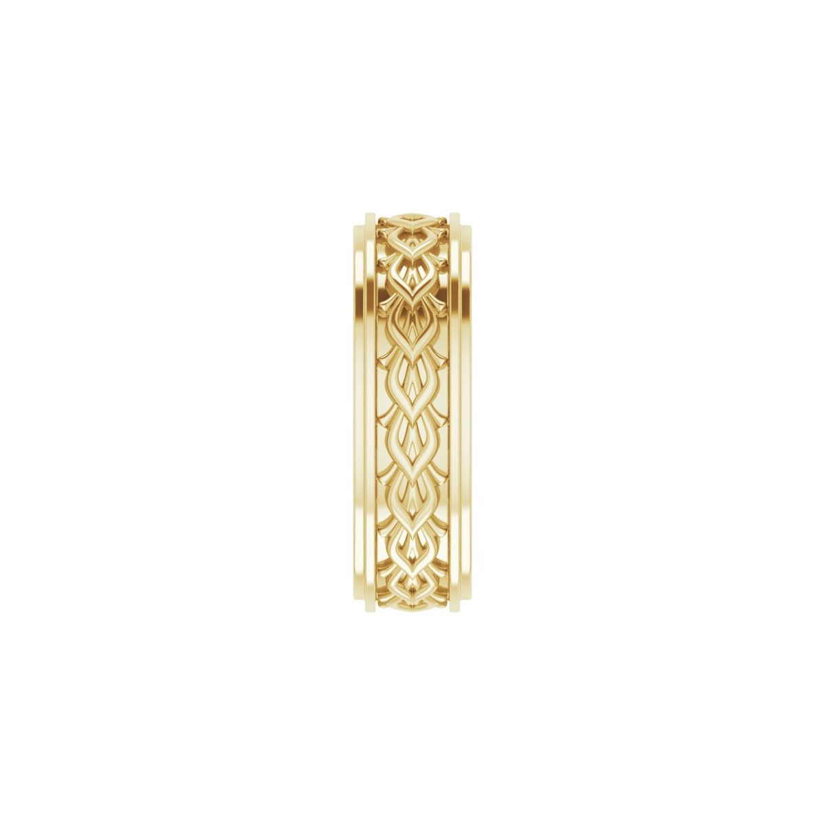 Double Stepped-Edge Sculptural Flat Band