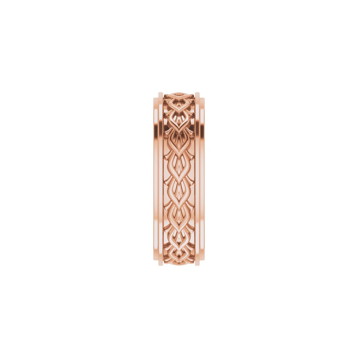 Double Stepped-Edge Sculptural Flat Band