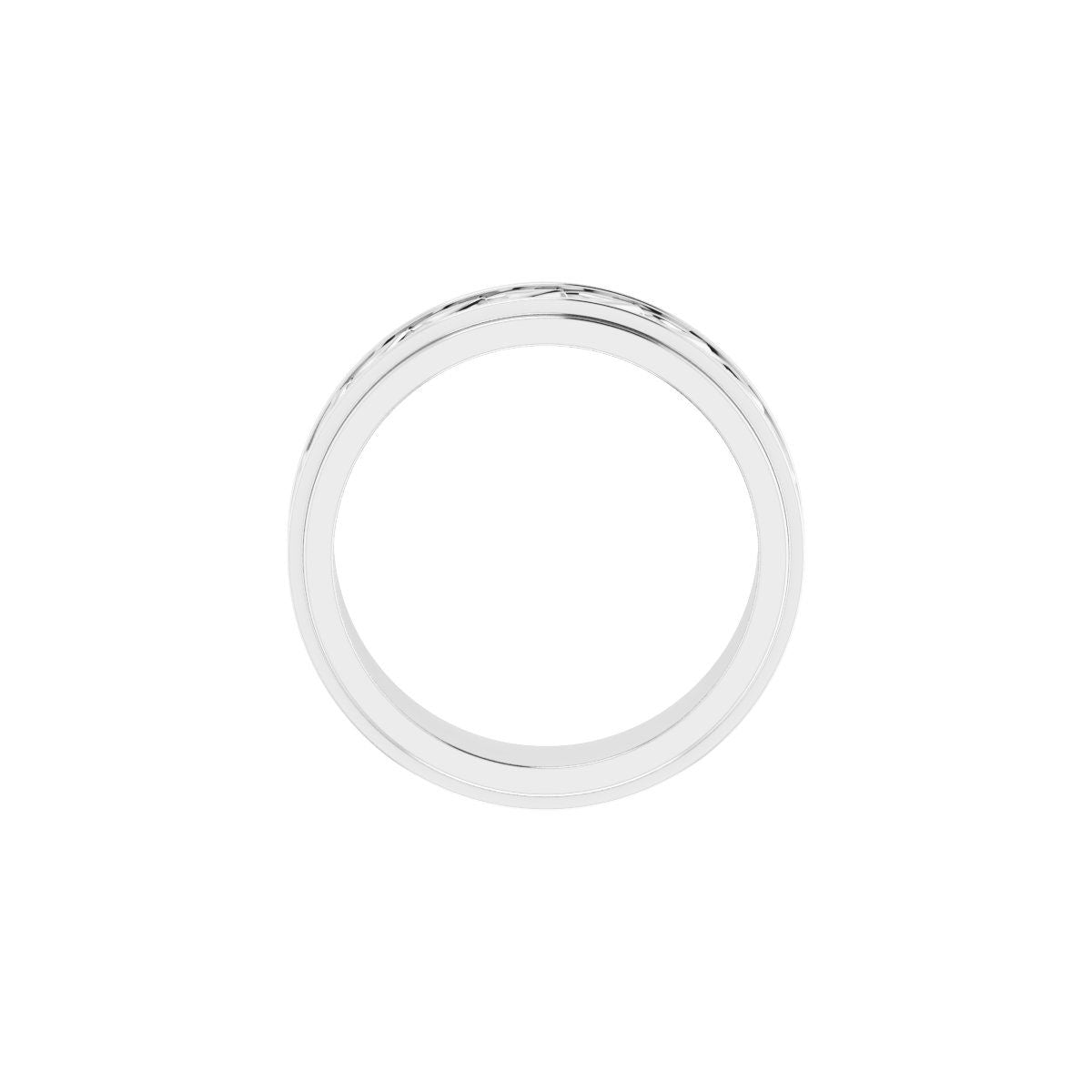 Double Stepped-Edge Sculptural Flat Band
