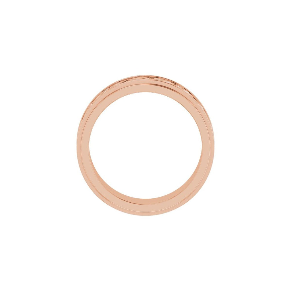 Double Stepped-Edge Sculptural Flat Band