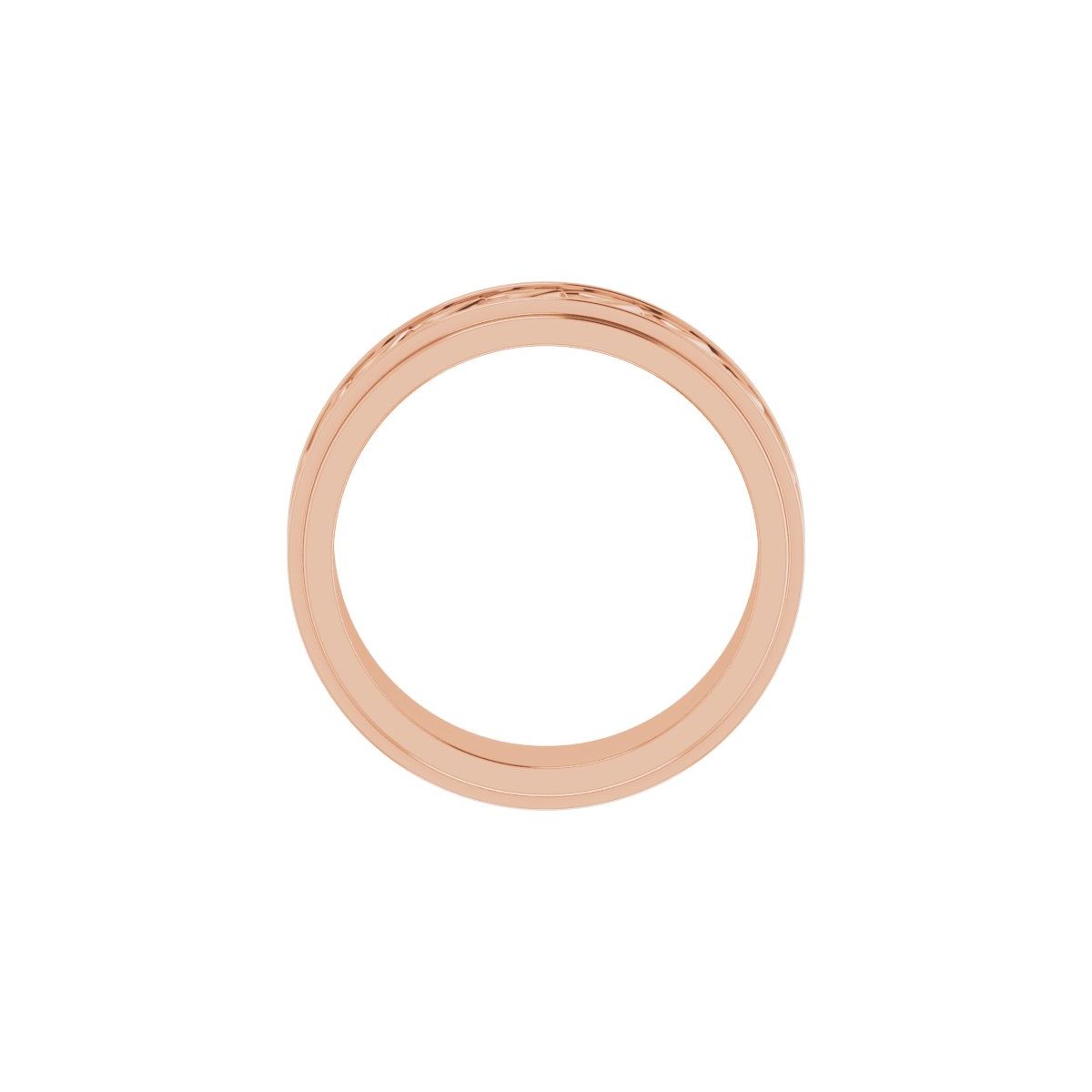 Double Stepped-Edge Sculptural Flat Band