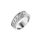 Double Stepped-Edge Sculptural Flat Band