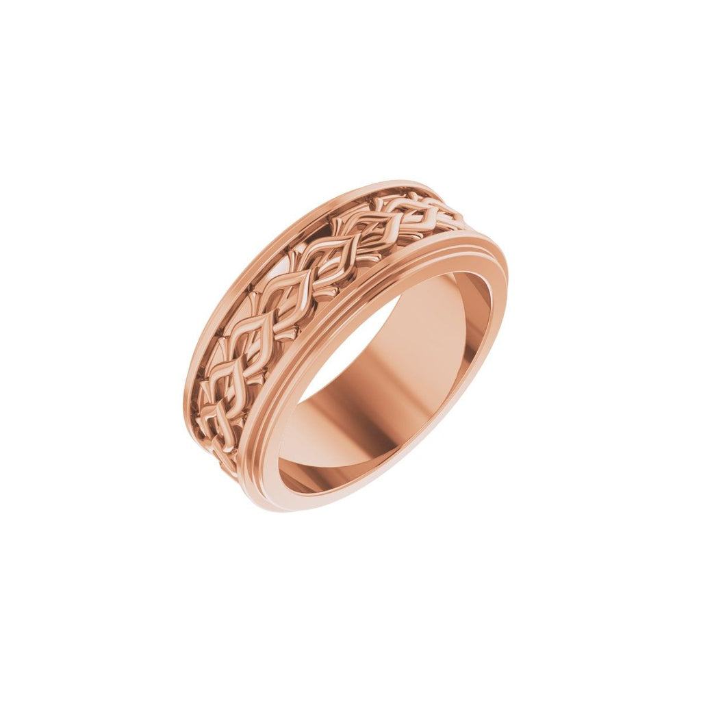 Double Stepped-Edge Sculptural Flat Band