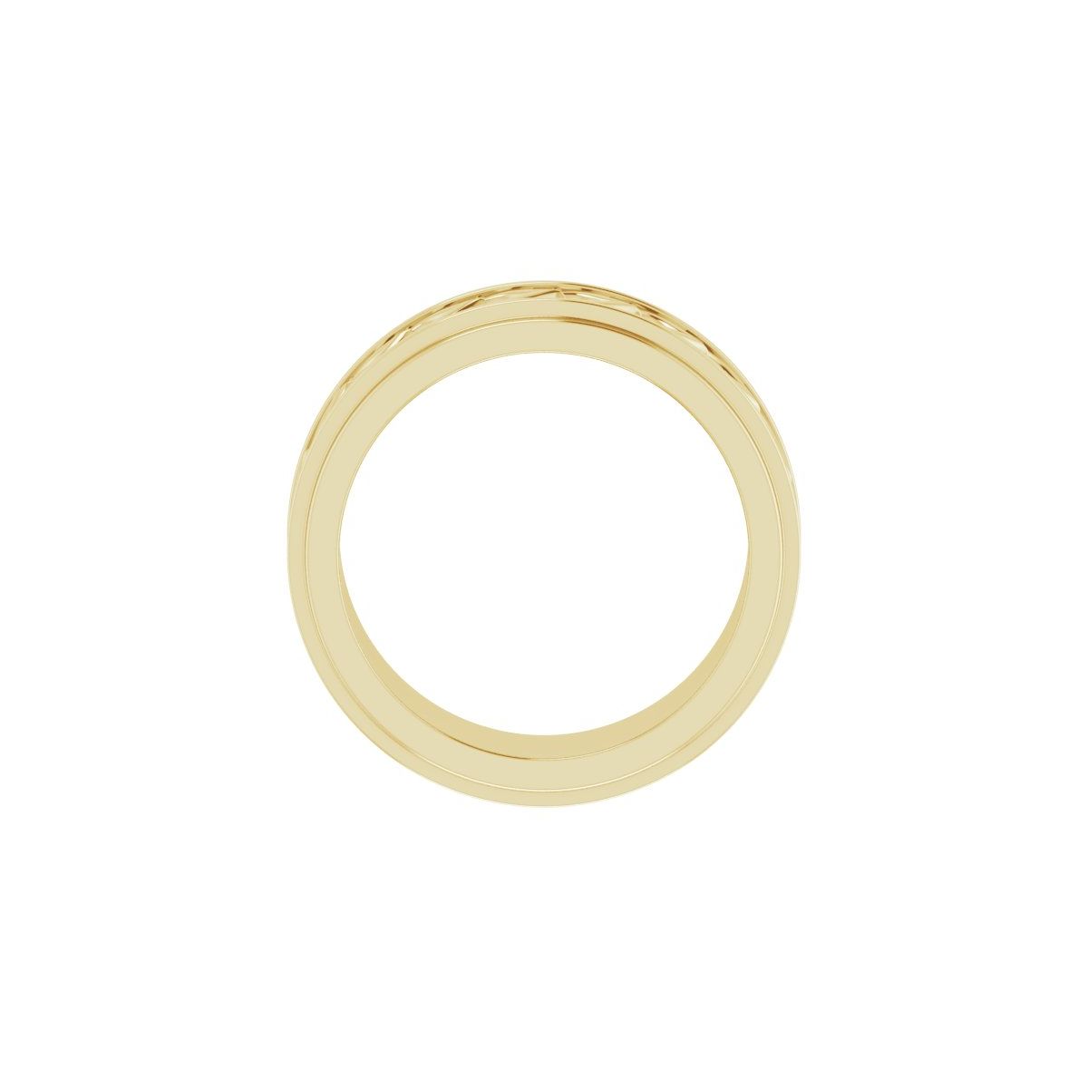 Double Stepped-Edge Sculptural Flat Band