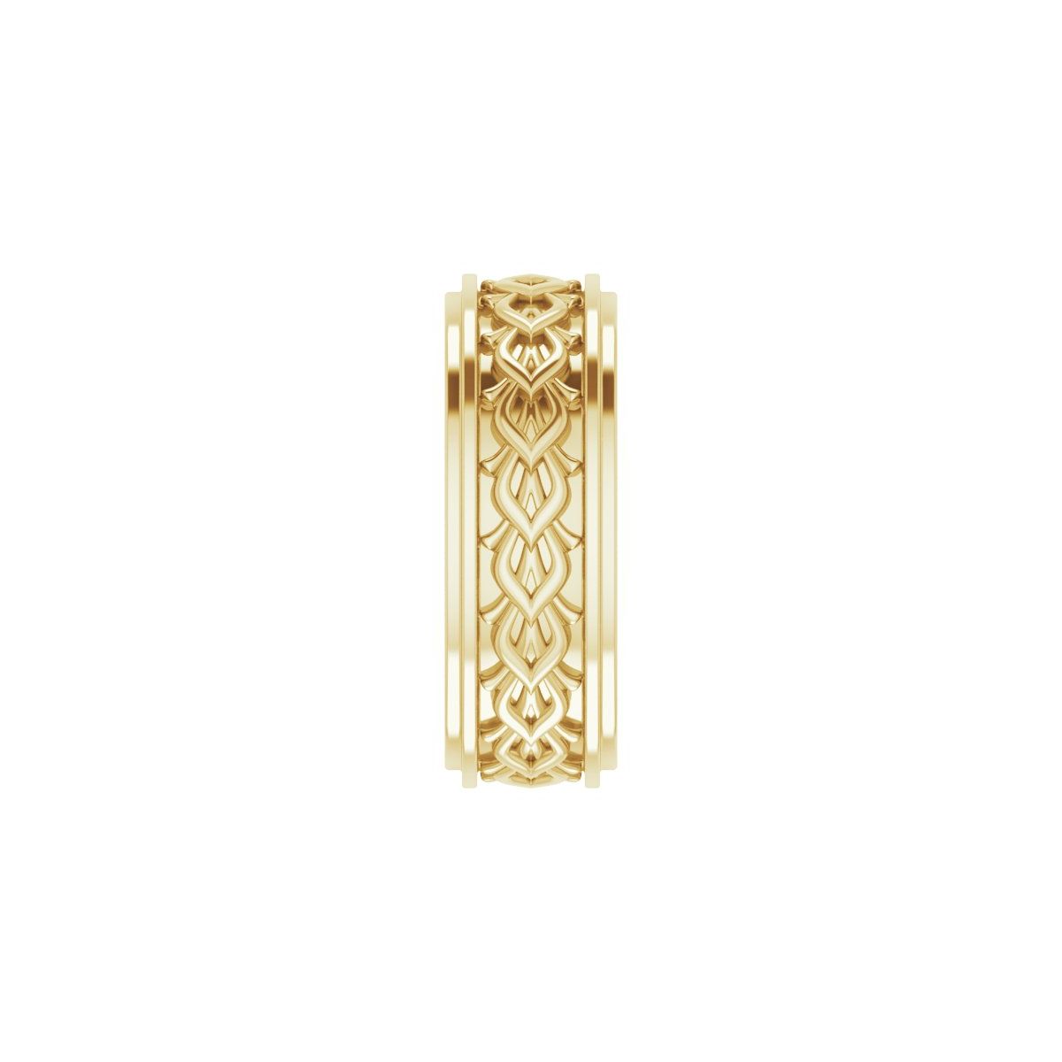 Double Stepped-Edge Sculptural Flat Band