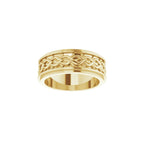 Double Stepped-Edge Sculptural Flat Band