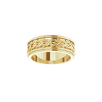 Double Stepped-Edge Sculptural Flat Band