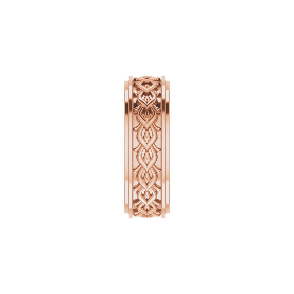Double Stepped-Edge Sculptural Flat Band