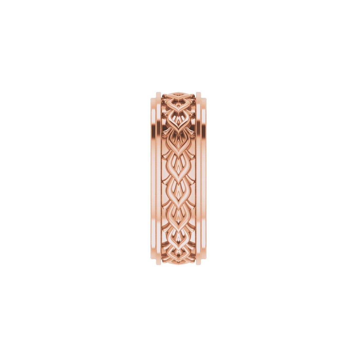 Double Stepped-Edge Sculptural Flat Band