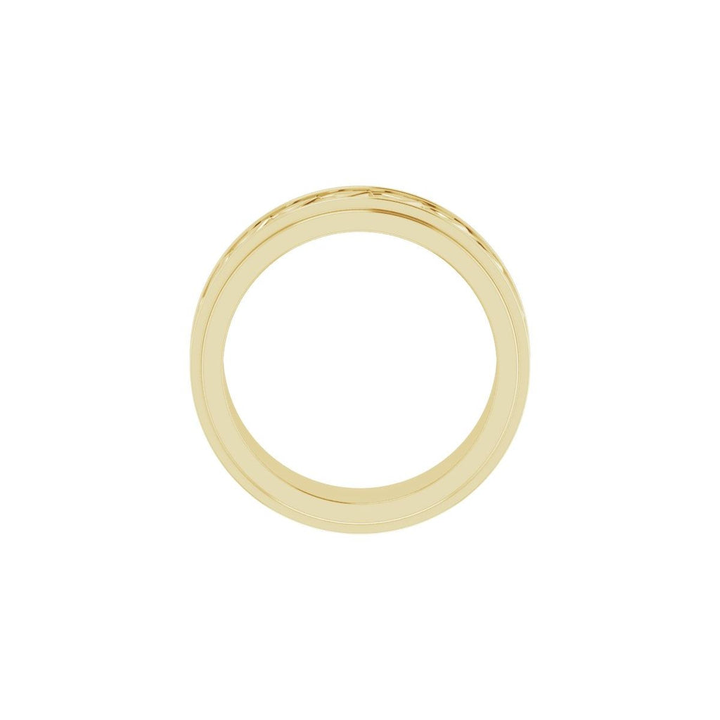 Double Stepped-Edge Sculptural Flat Band