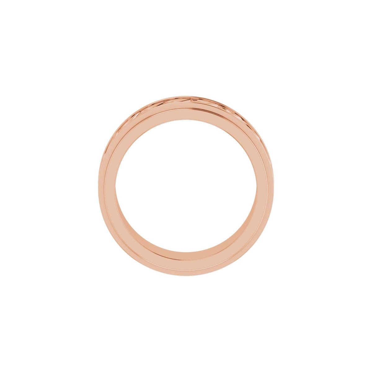 Double Stepped-Edge Sculptural Flat Band