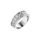Double Stepped-Edge Sculptural Flat Band