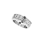 Double Stepped-Edge Sculptural Flat Band