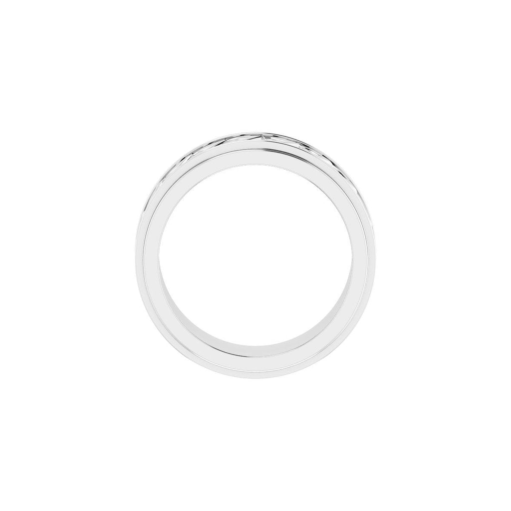 Double Stepped-Edge Sculptural Flat Band