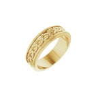 Double Stepped-Edge Sculptural Flat Band