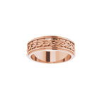 Double Stepped-Edge Sculptural Flat Band