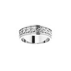 Double Stepped-Edge Sculptural Flat Band