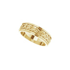 Double Stepped-Edge Sculptural Flat Band