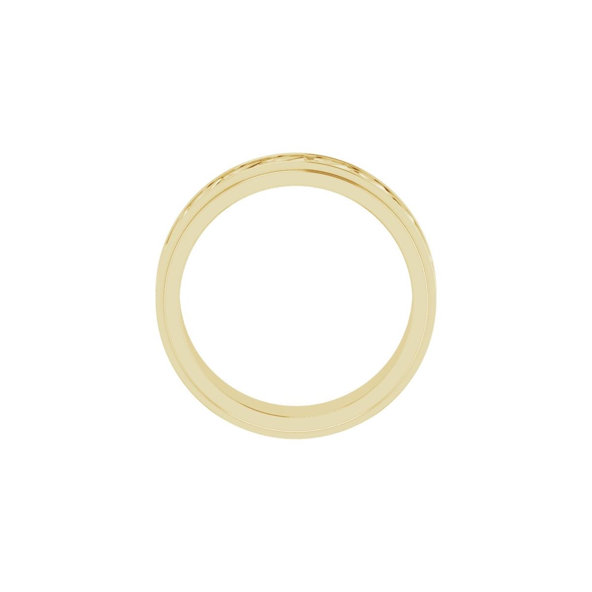 Double Stepped-Edge Sculptural Flat Band