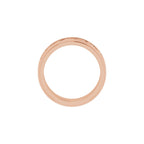 Double Stepped-Edge Sculptural Flat Band