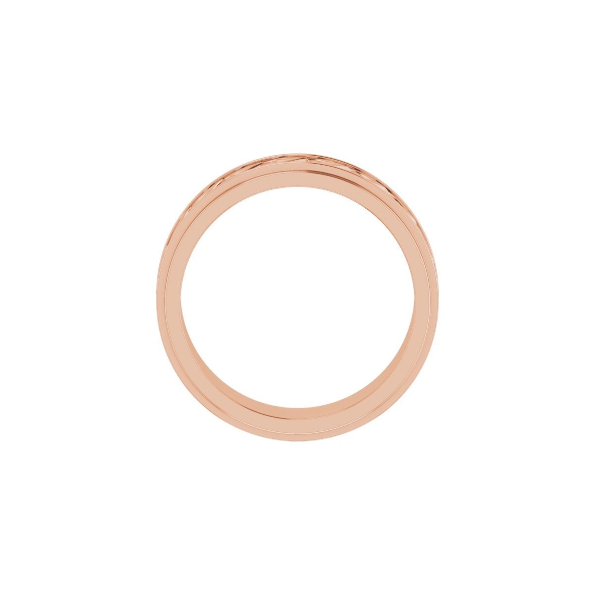 Double Stepped-Edge Sculptural Flat Band