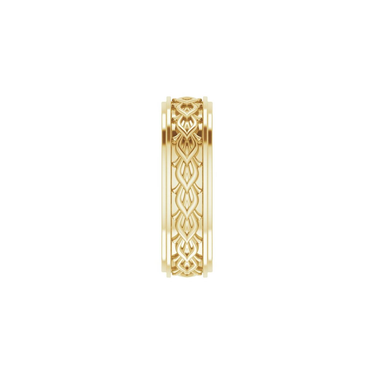 Double Stepped-Edge Sculptural Flat Band