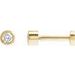 Round Bezel-Set Earrings