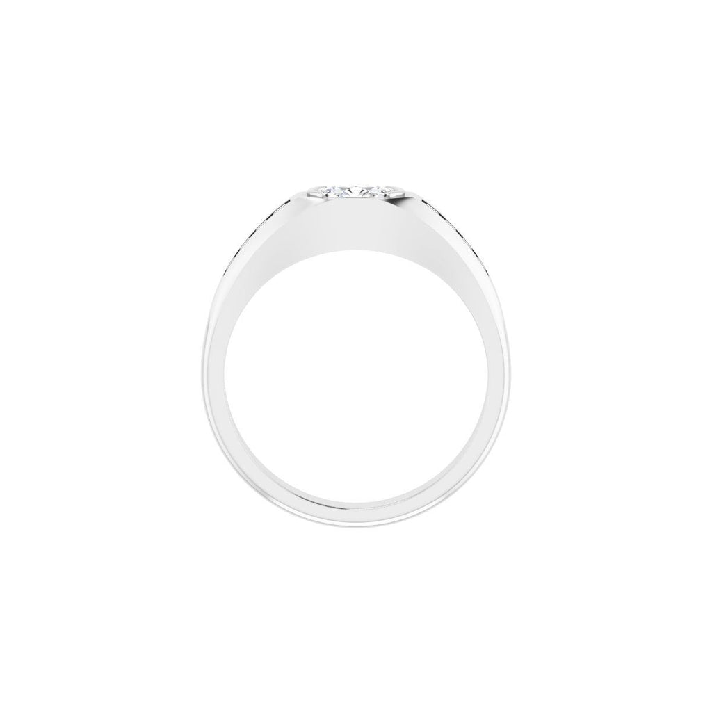 Beveled-Edge Bezel-Set Band