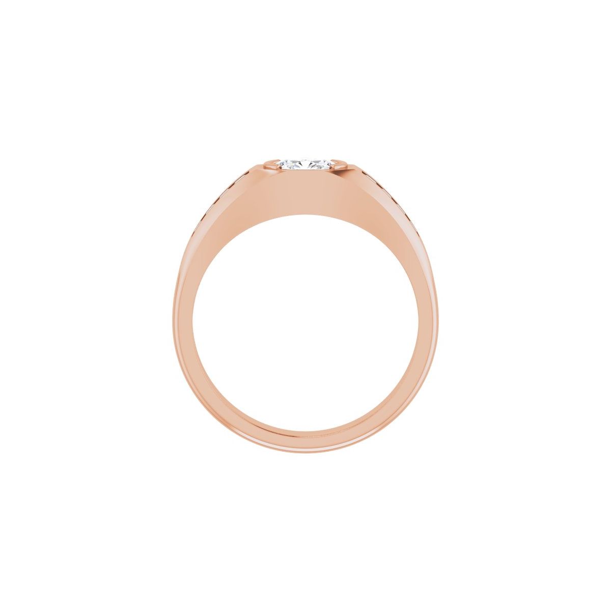 Beveled-Edge Bezel-Set Band