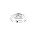 Beveled-Edge Bezel-Set Band